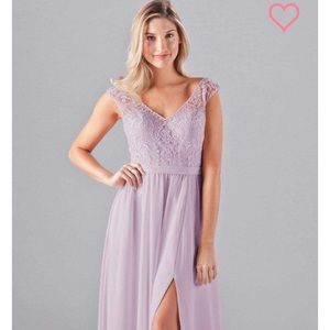 Kennedy blue bridesmaid dress Morgan in Wisteria
